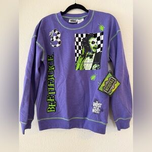 NWT Beetlejuice Purple Graphic Sweatshirt